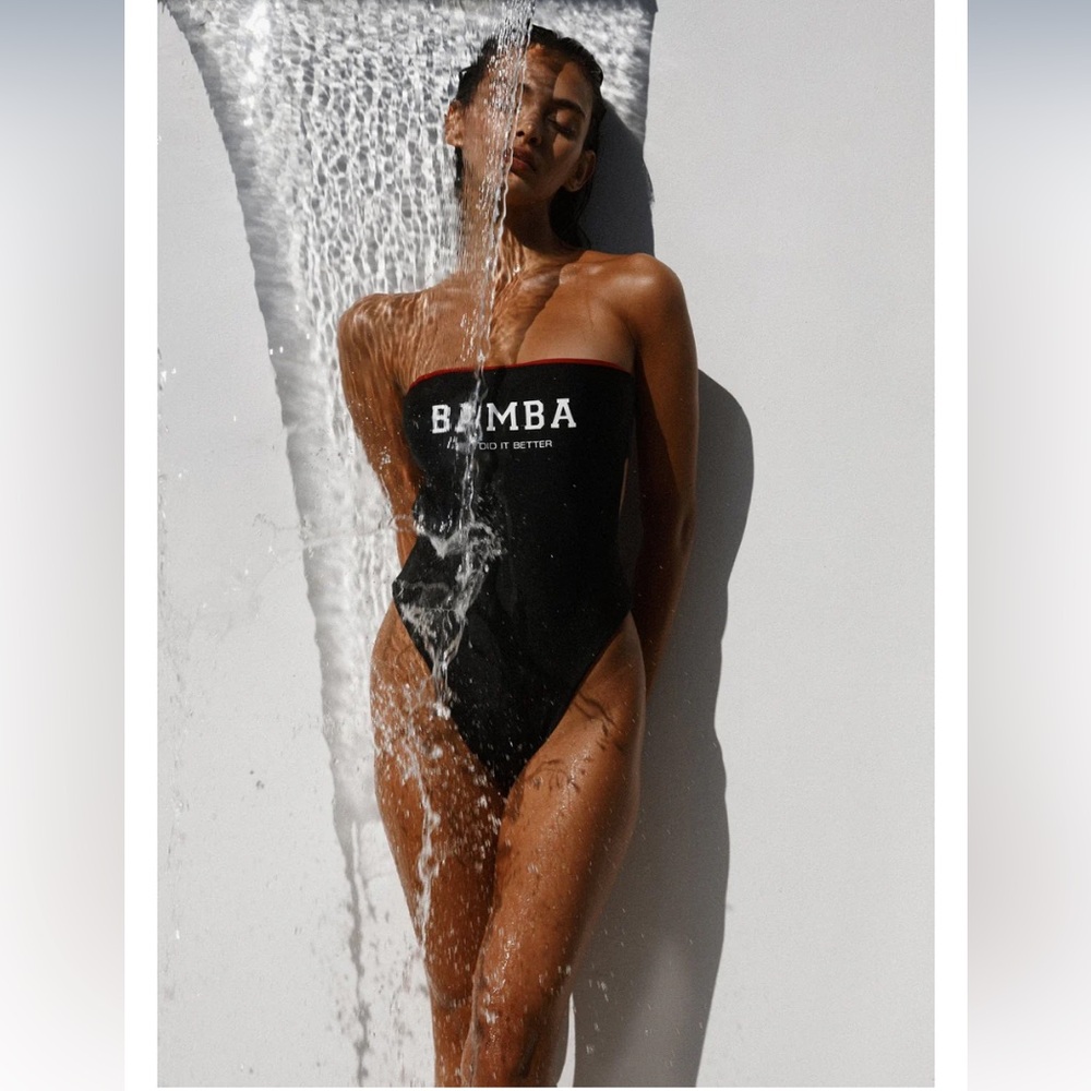NEW Bamba Swim Icon Reversible tube top thong one piece swimsuit bathing suit XS - Picture 4 of 17
